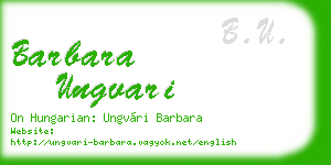 barbara ungvari business card